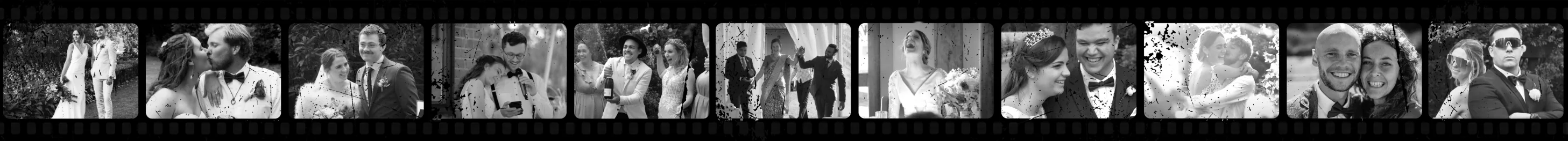 Wedding moments filmstrip